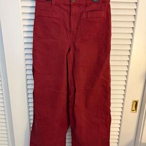 Women’s Madewell Red Emmett Wide Leg Pants